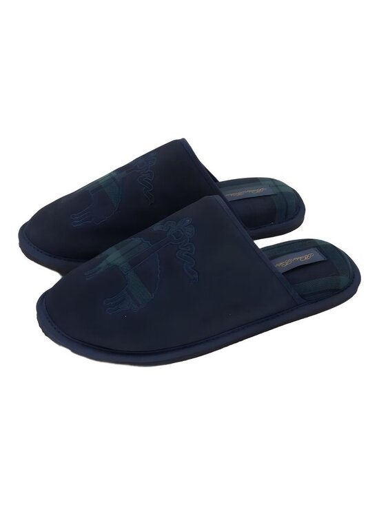 Brooks Brothers Men\'s Suede Slippers Navy Green US 9M EU 42 main image 4